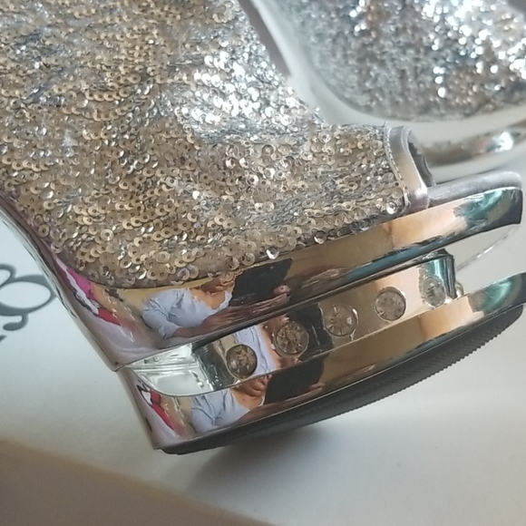 Silver Sequin Booties - Picture 5 of 5